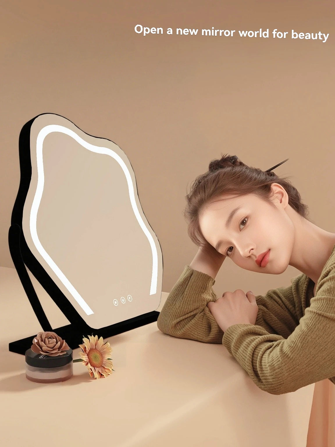 LED Cloud Makeup Mirror | Rotating Dressing Table Light LED Vanity Mirror QXL