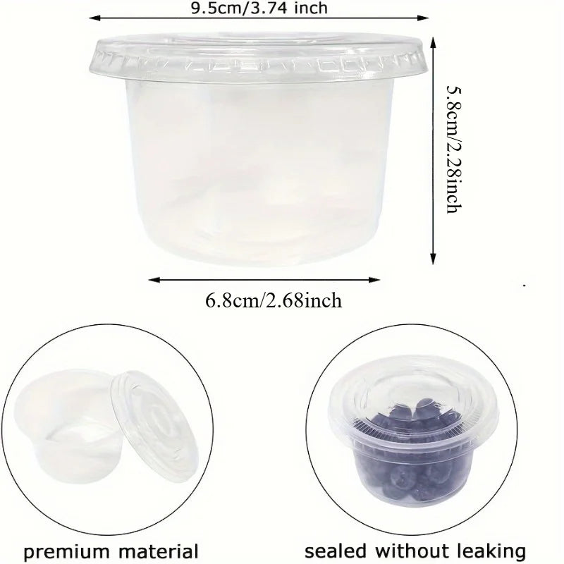 50-Pack 8 oz Disposable Plastic Cups with Flat Lids Disposable Cups Set QXL