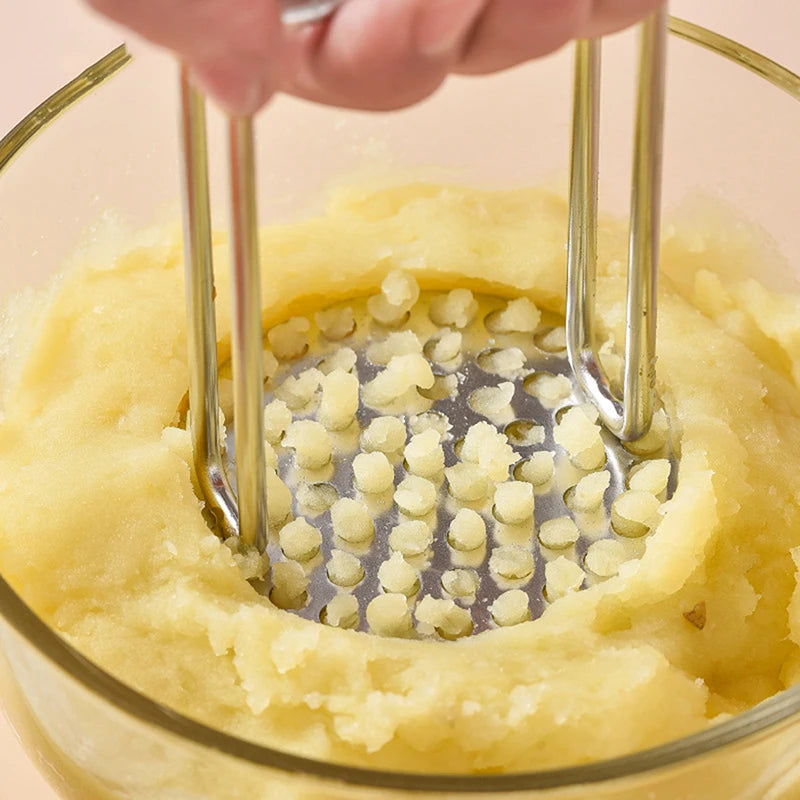 Stainless Steel Potato Masher & Vegetable Fruit Press Potato Masher QXL