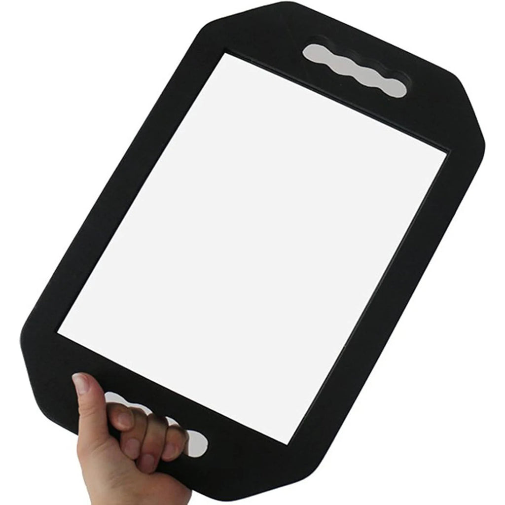 Large Rectangular Handheld Vanity Mirror with Foam Handle Handheld Vanity Mirror QXL BC35