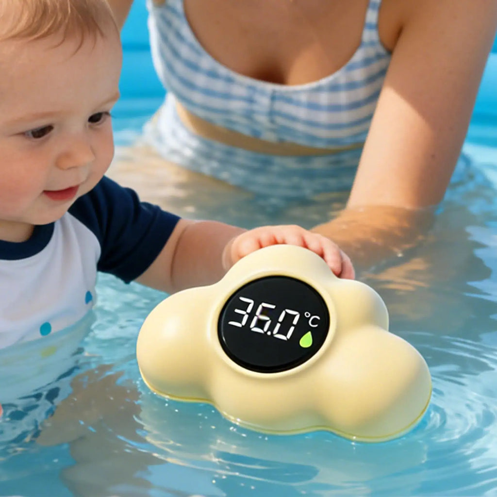 Cloud Floating Baby Bath Thermometer | LED Temperature Gauge Baby Bath Thermometer QXL