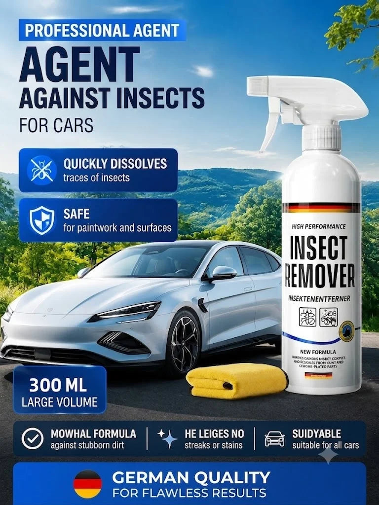 Car Bug Remover Spray 300ml | Non-Corrosive Auto Detailer Car Bug Remover Spray QXL