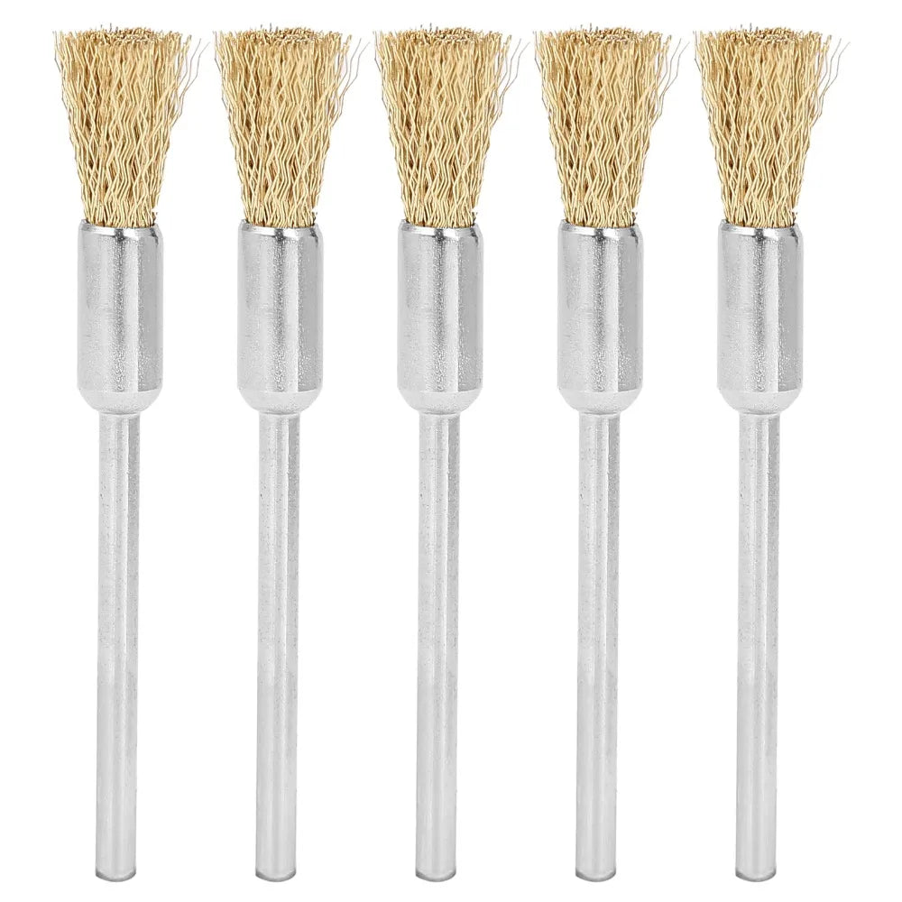 5-Pack Brass Wire Nail Drill Bit Cleaning Brushes | Mini Nail Drill Cleaner QXL
