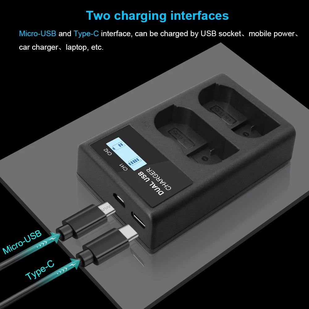PALO EN-EL15C LCD Charger for Nikon Z5 Z6 Z7 D850 D780 D7500 Camera Battery Charger QXL