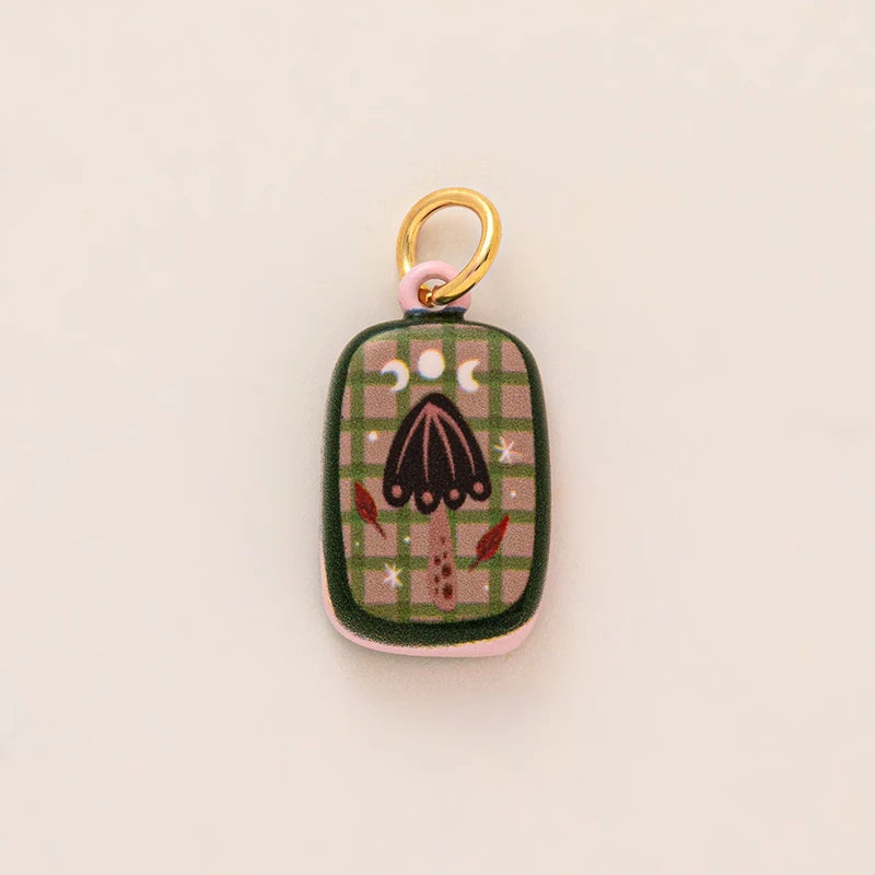 Bow Moon Drip Oil Copper Pendant | Colorful Plated Charm Fashion Jewelry Pendant QXL A5