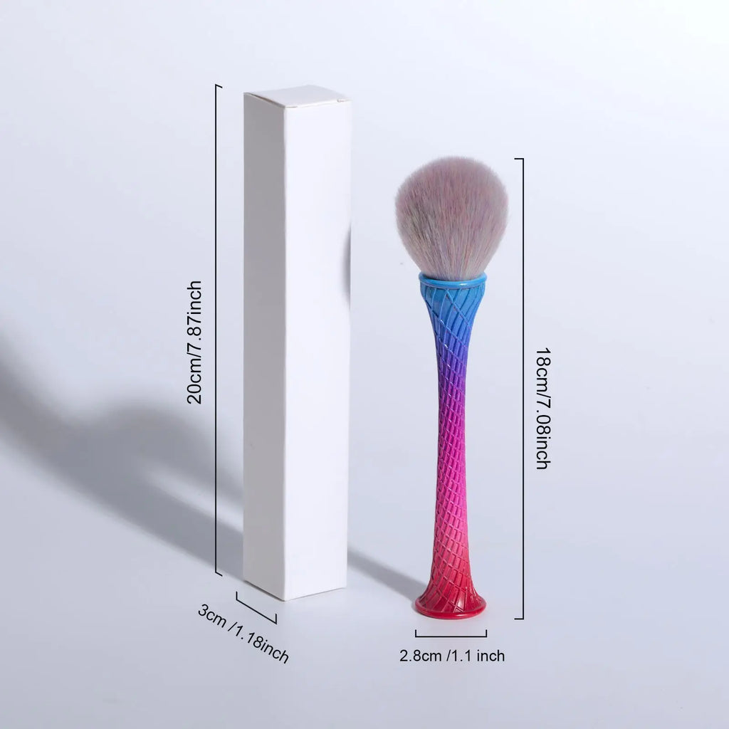 Loose Powder Blush Brush | Nylon Sculpted Waist Makeup Brush Makeup Brush QXL Orange