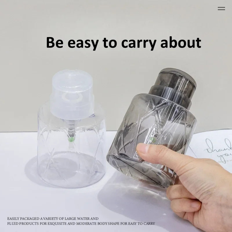 Lockable Refillable Pump Dispenser Bottle | Nail & Makeup Pump Dispenser Bottle QXL