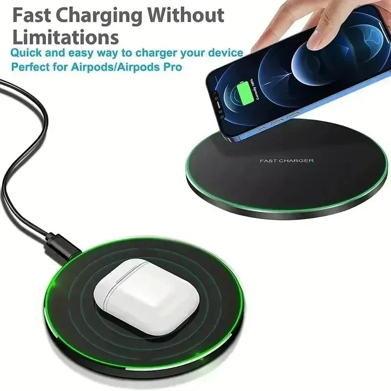 60W Fast Wireless Charging Pad | iPhone & Samsung Qi Charger Wireless Charging Pad QXL