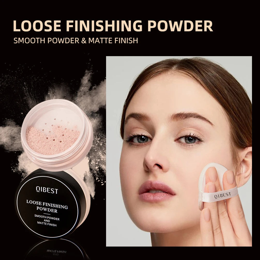 QIBEST Matte Loose Setting Powder | Oil Control 24H Waterproof Loose Setting Powder QXL