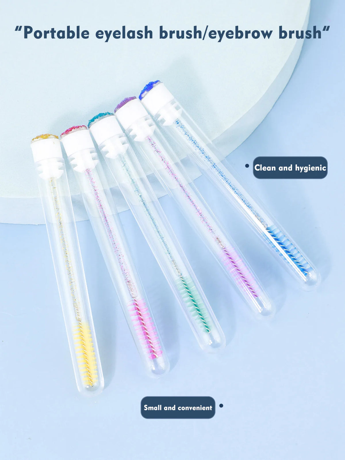 Disposable Crystal Mascara Wands & Eyebrow Comb – 5/10 Pack Disposable Mascara Wand QXL