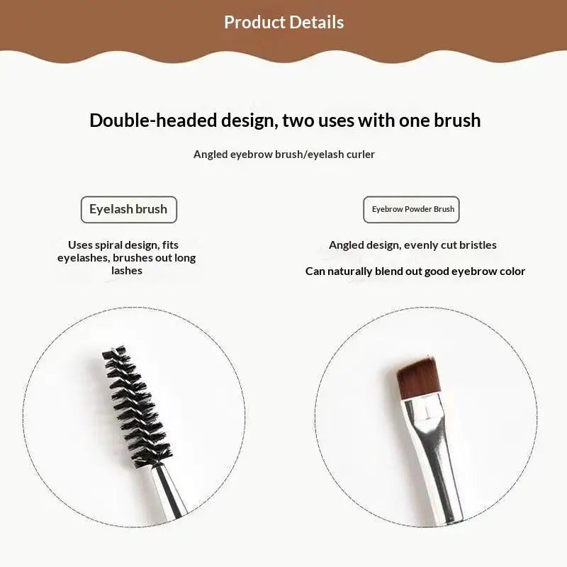 2-in-1 Dual-Ended Eyebrow Brush & Spoolie | Angled Brow Tool Eyebrow Brush QXL