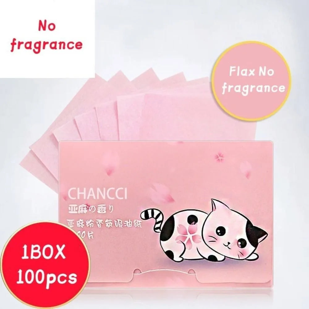 100-Pack Oil Blotting Sheets | Green Tea & Bamboo Charcoal Oil Blotting Sheets QXL