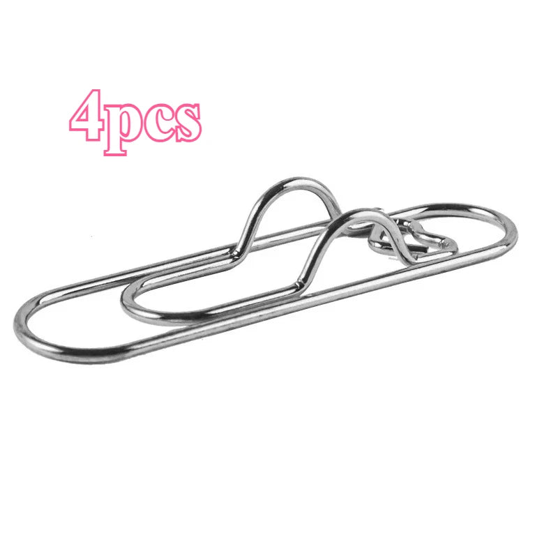 4-Pack Love Heart Pen Clips for Notebooks & Planners Pen Clip Holder QXL silver 4pcs