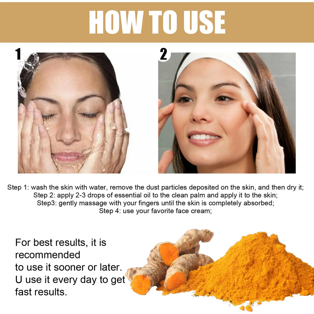 Eelhoe Turmeric Face Serum – Brightening & Dark Spot Essence Brightening Face Serum QXL
