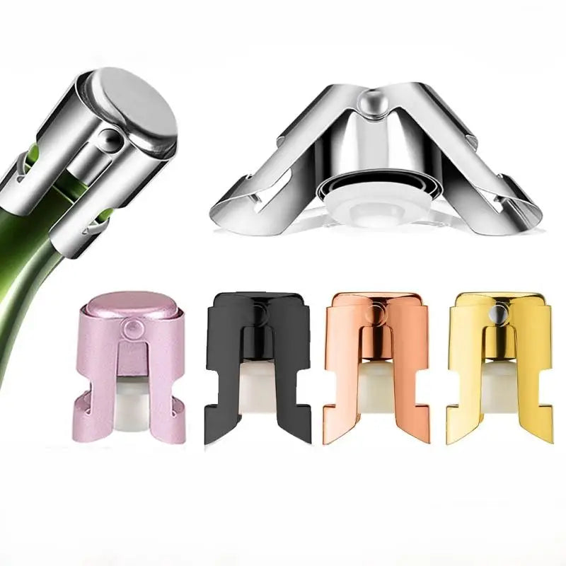 Stainless Steel Champagne & Wine Bottle Stopper Seal Cap Wine Bottle Stopper QXL