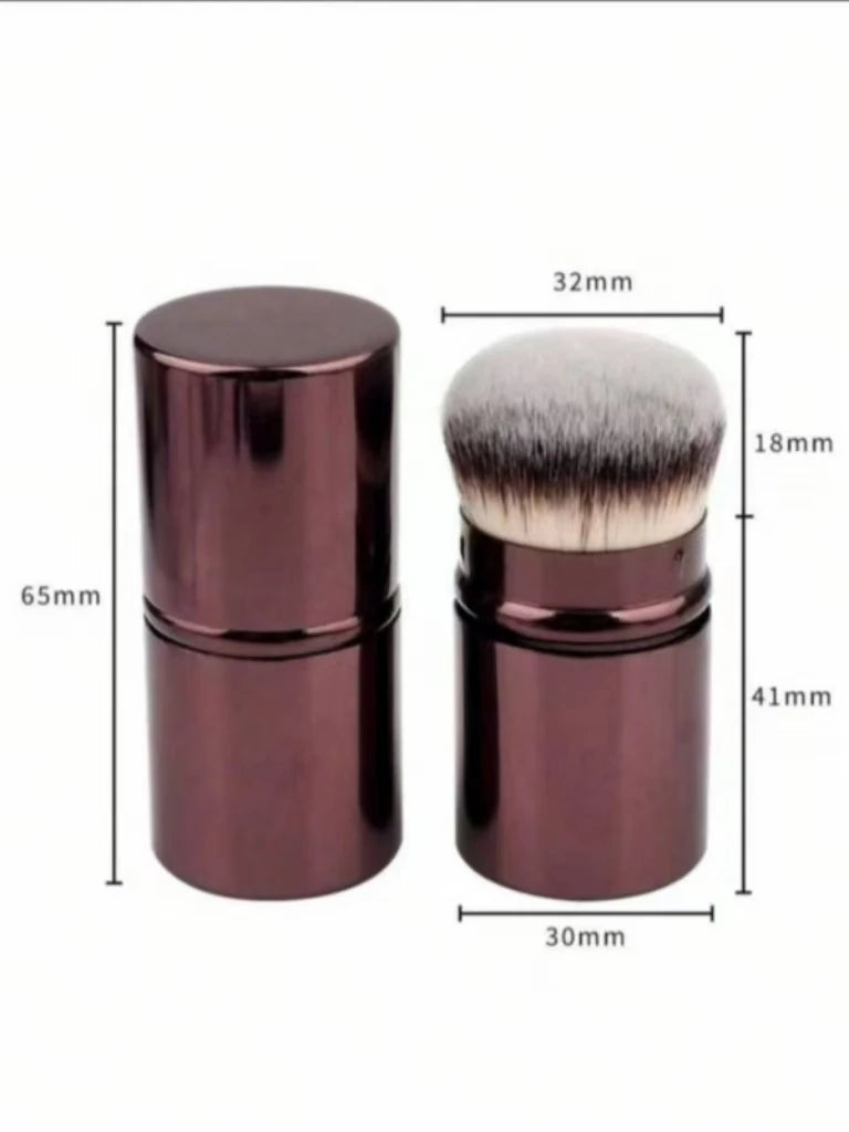Retractable Foundation Brush with Cover | Ultra-Soft Nylon Foundation Makeup Brush QXL
