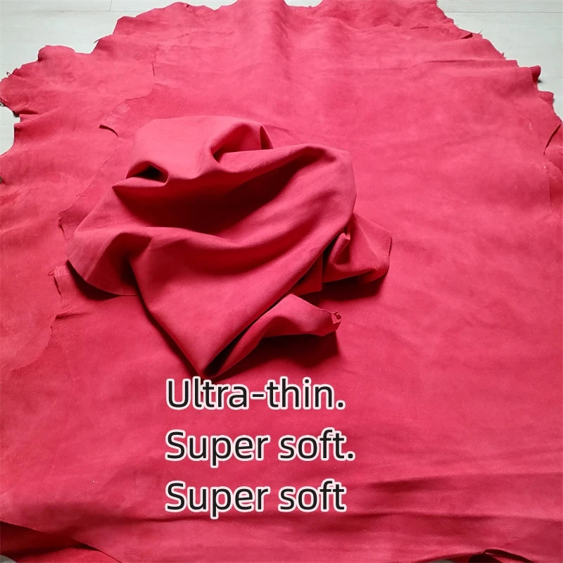 Ultra-Thin Sheepskin Leather Fabric 0.6–0.7mm | Top-Grain DIY Leather Craft Fabric QXL