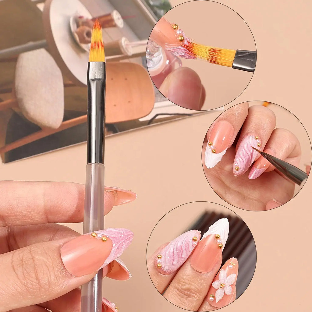 9-Piece Nail Art Brush Set – Striping, Gel & Extension Pens Nail Art Brush Set QXL
