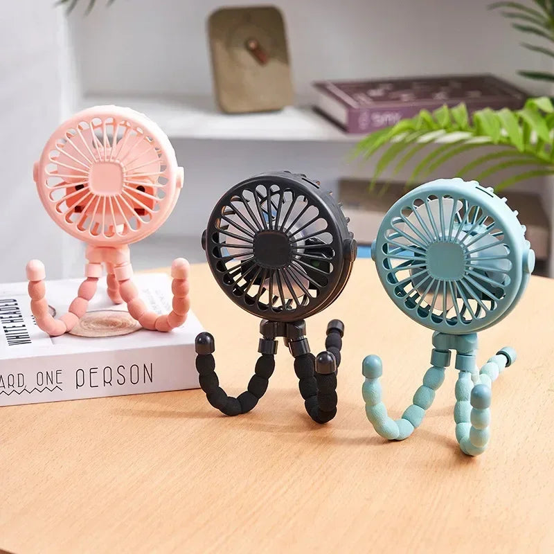 Clip-On Baby Stroller Fan | USB & Battery Portable Mini Fan Portable Baby Fan QXL