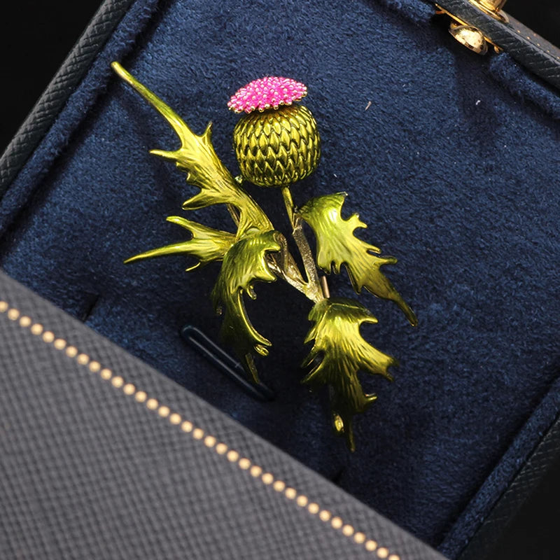 Rhinestone Green Primrose Brooch Pin | Floral Corsage for Women Rhinestone Brooch Pin QXL