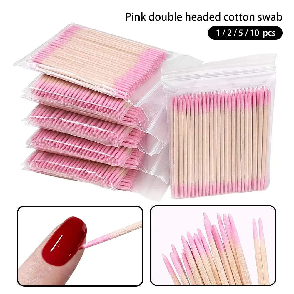 Wooden Cotton Swab Nail Art Corrector Sticks | Manicure Tool Nail Corrector Sticks QXL