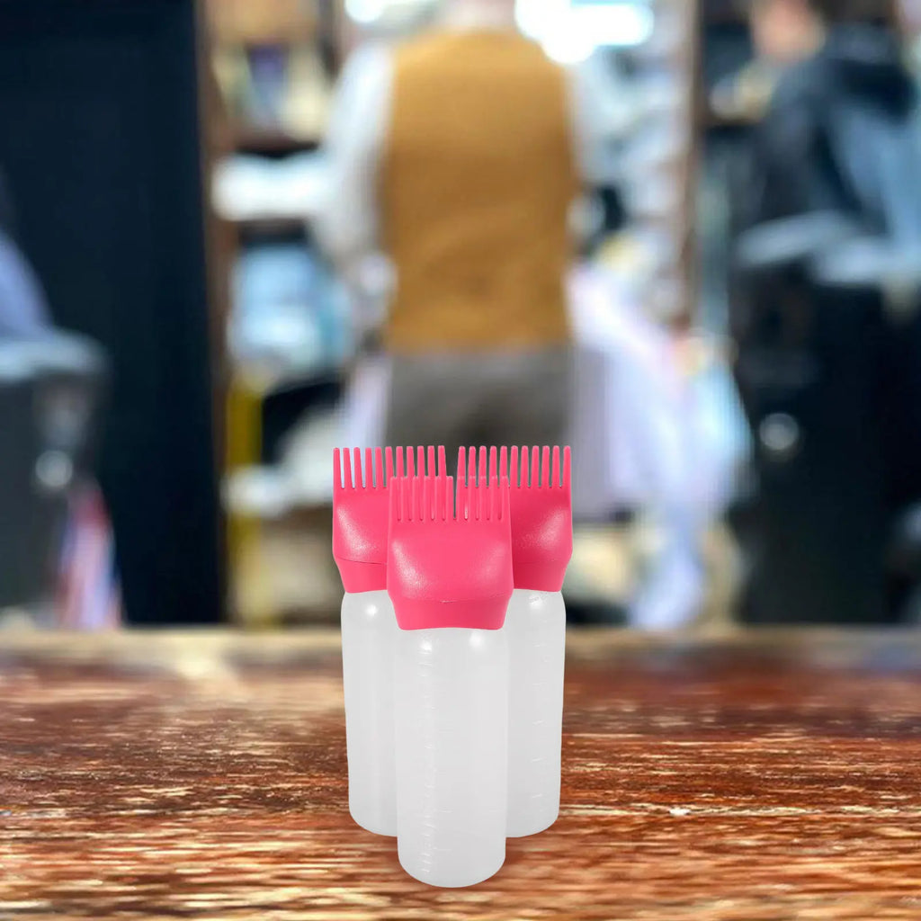 3-Pack Hair Dye Applicator Bottles with Comb Teeth – Root Touch-Up Hair Dye Applicator QXL