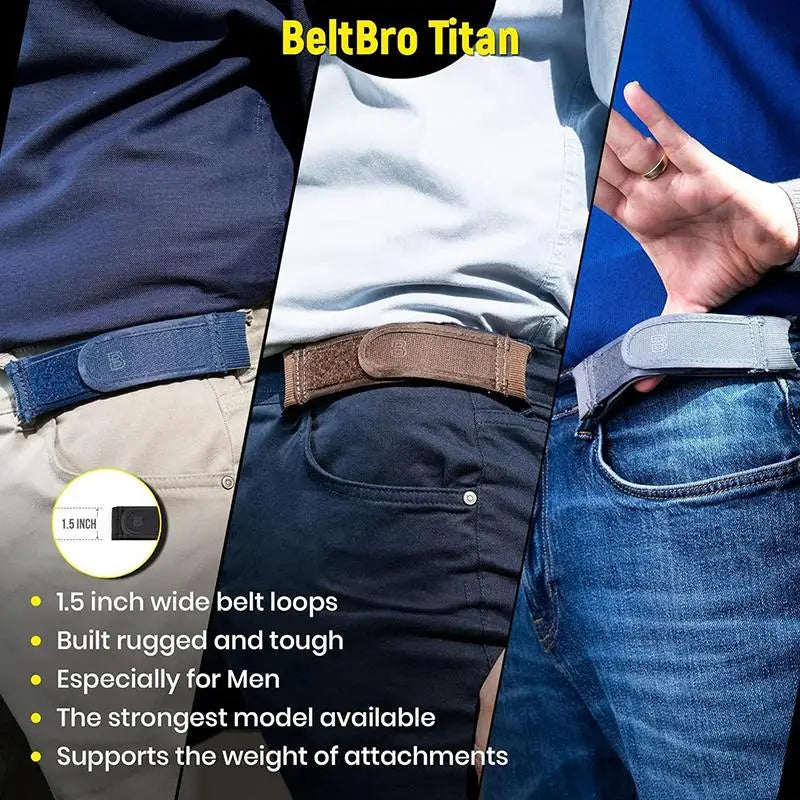 Elastic No-Buckle Belt | Adjustable Stretch Waistband Unisex Elastic Stretch Belt QXL