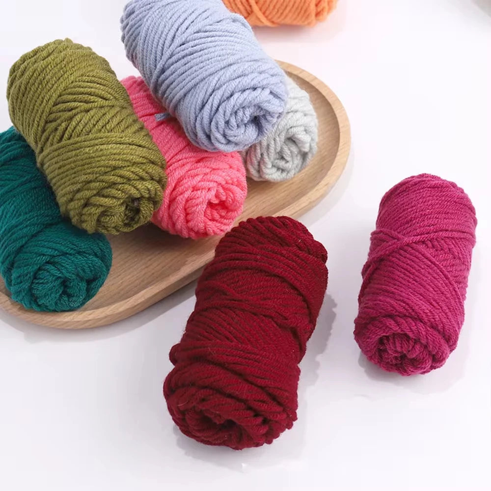 10-Color Kids DIY Knitting Wool Kit | Acrylic Yarn Craft Set Kids Craft Yarn Kit QXL