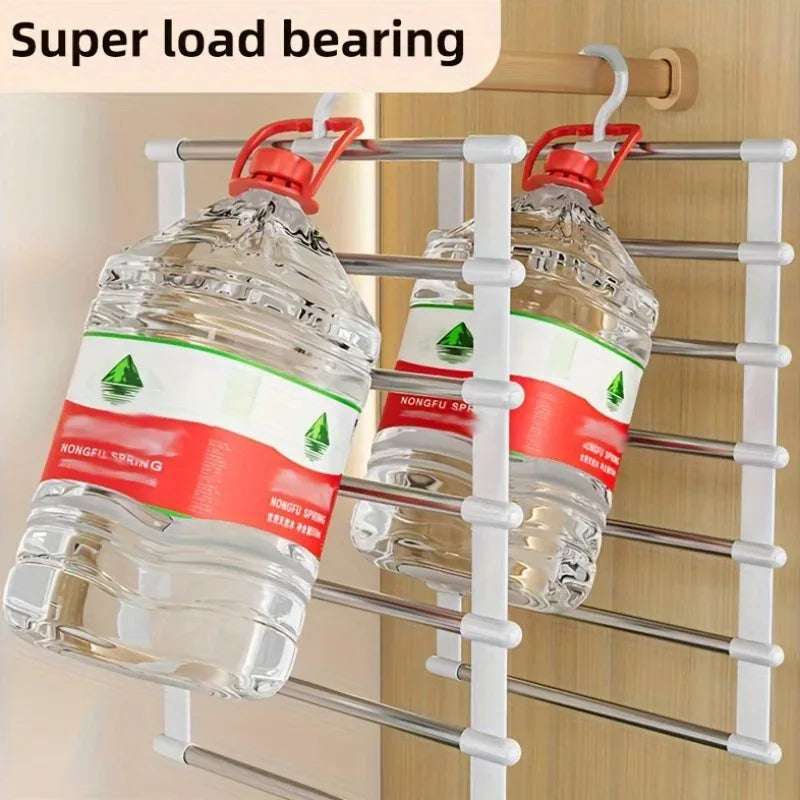 7-Tier Stainless Steel Pants Hanger | Space-Saving Closet Rack Pants Hanger Rack QXL