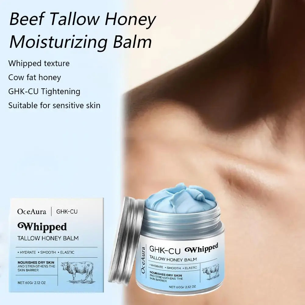 OCEAURA GHK-CU Whipped Tallow Honey Balm 60g | Skin Moisturizer Skin Moisturizer Balm QXL