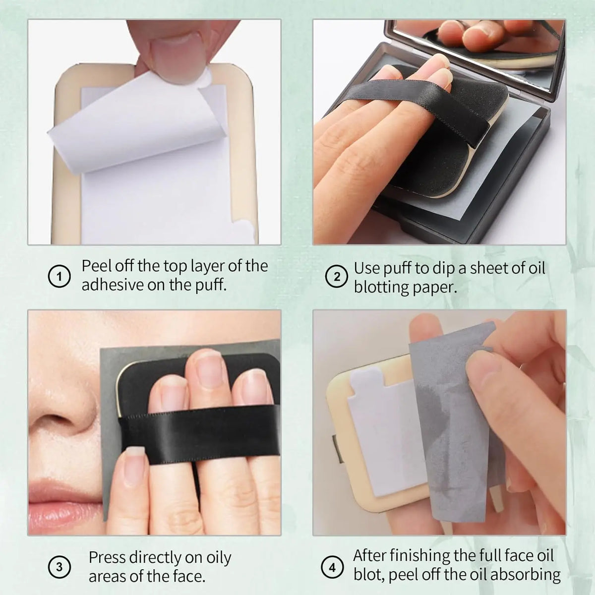 100-Sheet Oil Blotting Papers with Mirror & Case | Cosmomiro Oil Blotting Papers QXL