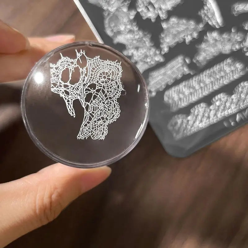 Lace Nail Stamping Plate | Stainless Steel DIY Manicure Tool Nail Stamping Plate QXL