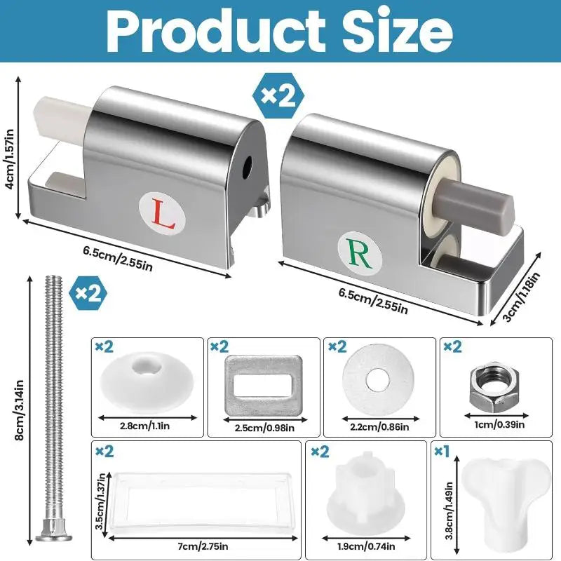 Universal Soft Close Toilet Seat Hinges | Adjustable ABS Toilet Seat Hinges QXL