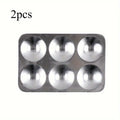 2-Pack Aluminum Palette Dish 6 Wells | Acrylic & Model Painting Paint Palette Dish QXL 2pcs
