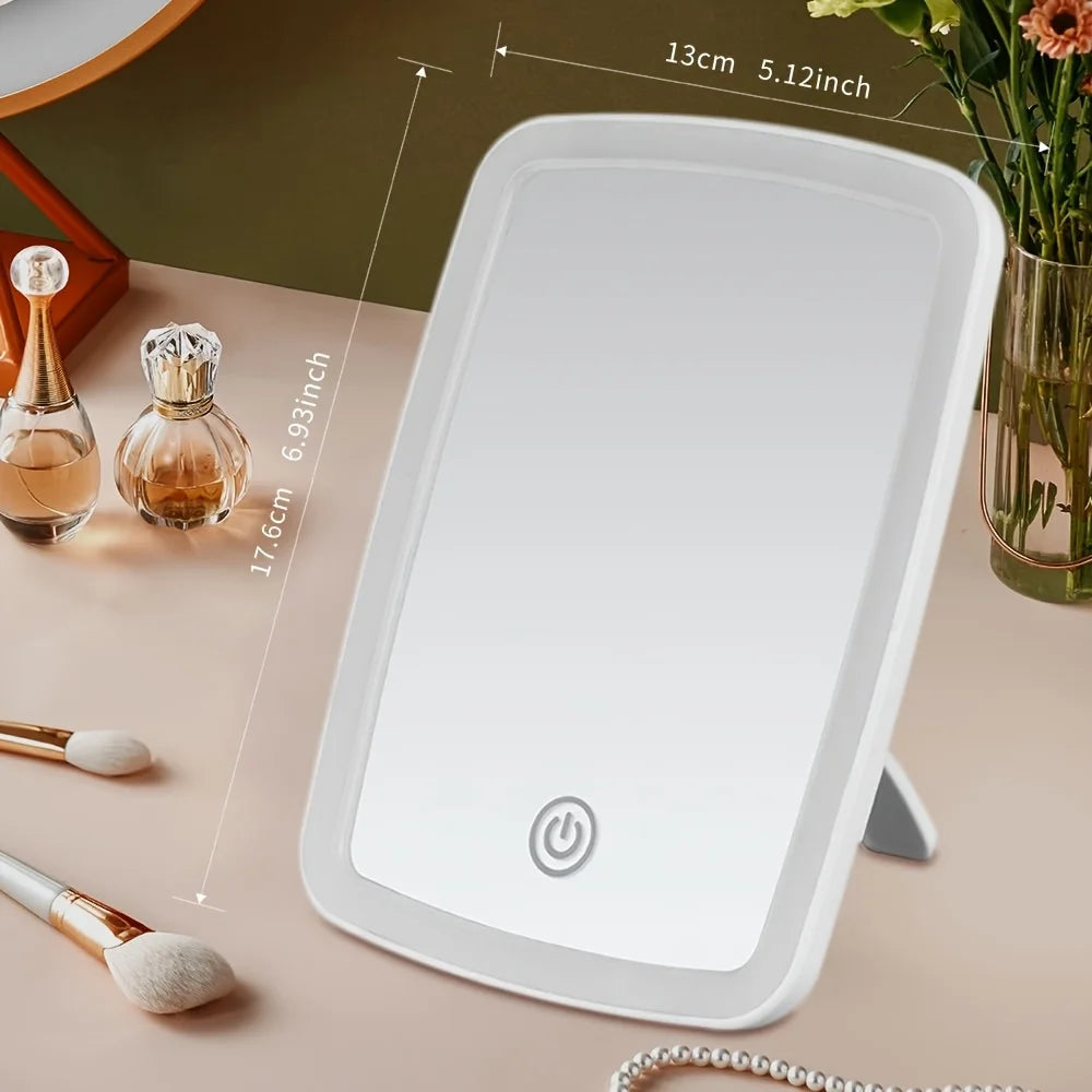 Cosmomiro LED Folding Makeup Mirror | Touch Screen Tabletop LED Vanity Mirror QXL