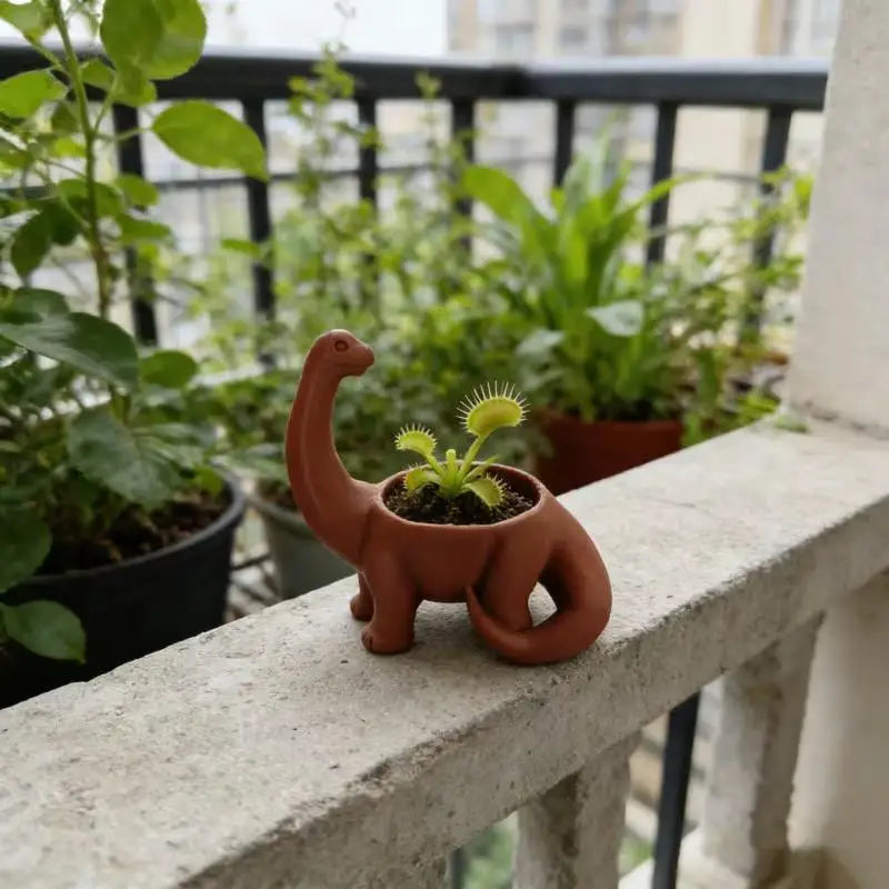Dinosaur Planter Pot with Drainage | Succulents & Herbs Novelty Planter Pot QXL