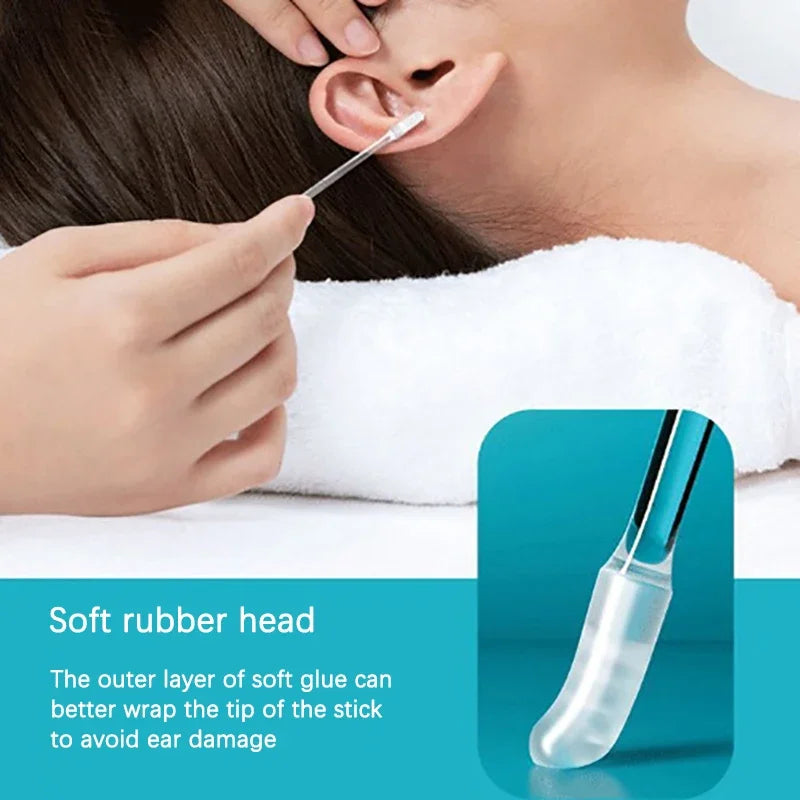 Silicone Sticky Ear Wax Removal Swabs | 24-Pack, S & L Ear Cleaning Swabs QXL
