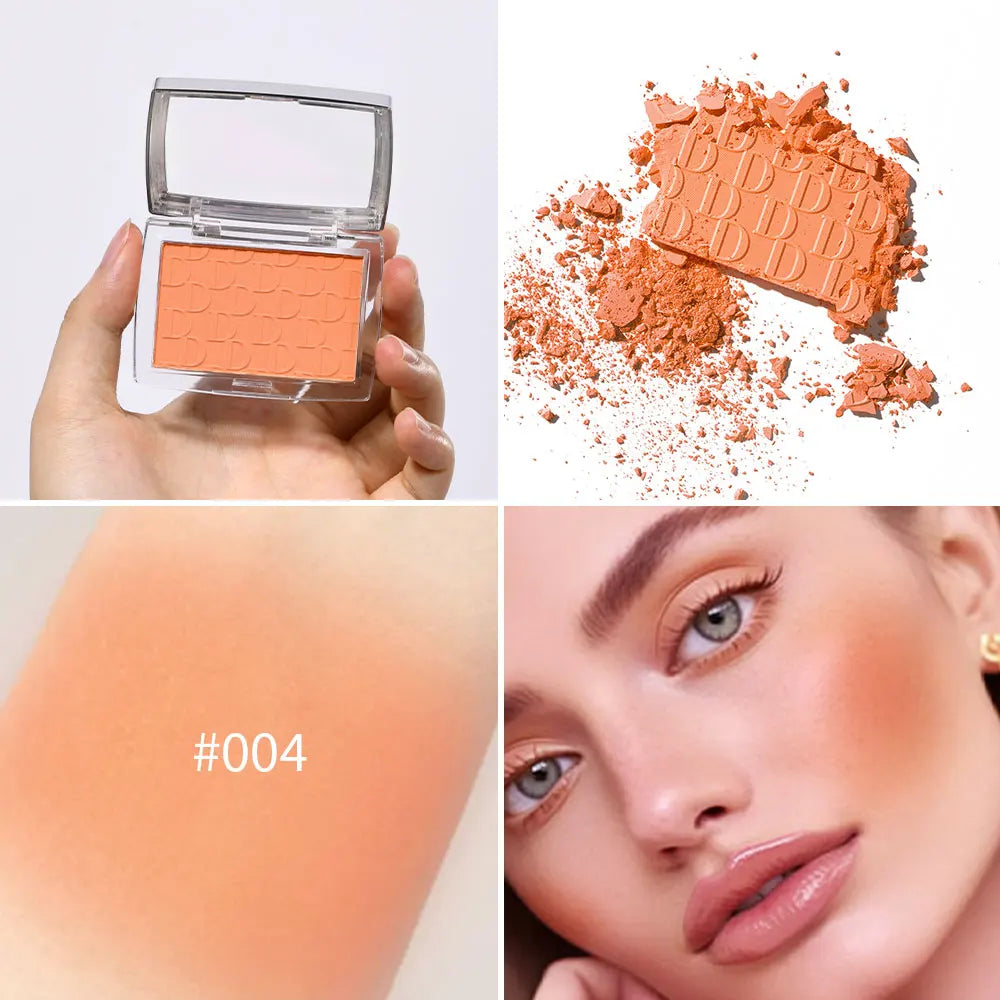 Matte Embossed Blush Palette & Brush Set | 6 Shades Blush Palette Set QXL