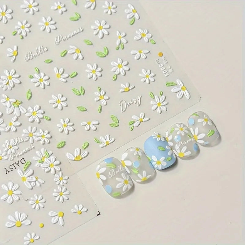 2-Pack Hypoallergenic Glitter Nail Decals | Self-Adhesive Nail Art Decals QXL