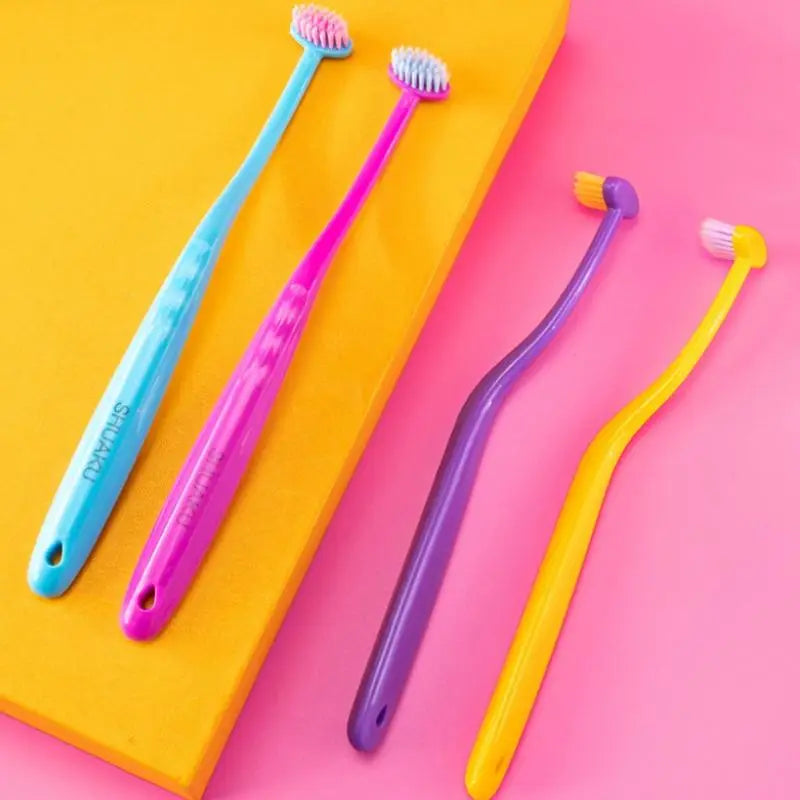 Single-Tuft Toothbrush with Suction Cup | Soft Bristles 1-3 Pack Manual Toothbrush QXL