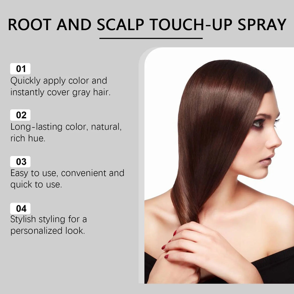 Gray Root Coverage Hair Spray – Temporary Color 100ml Root Coverage Spray QXL