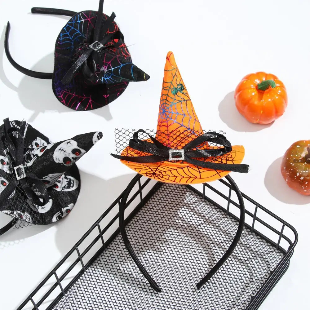 Halloween Headband | Skull Pumpkin Witch Hat Party Hairband Halloween Costume Headband QXL