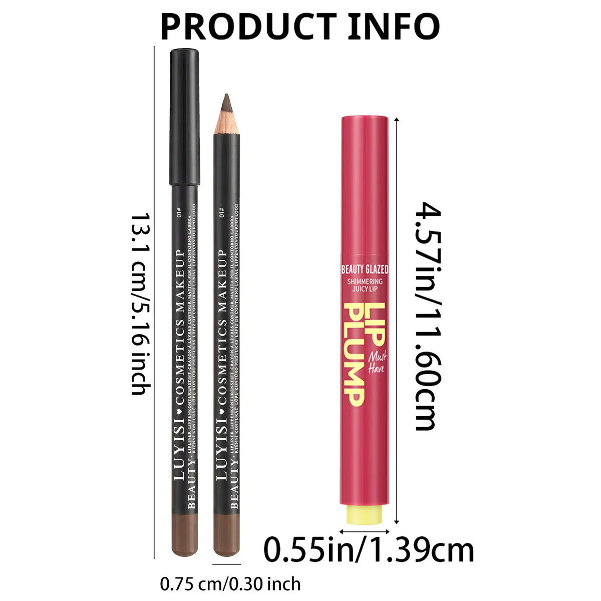 Matte Lip Liner & Moisturizing Lipstick Set | 2-Pc Lip Kit Lip Liner & Lipstick Set QXL