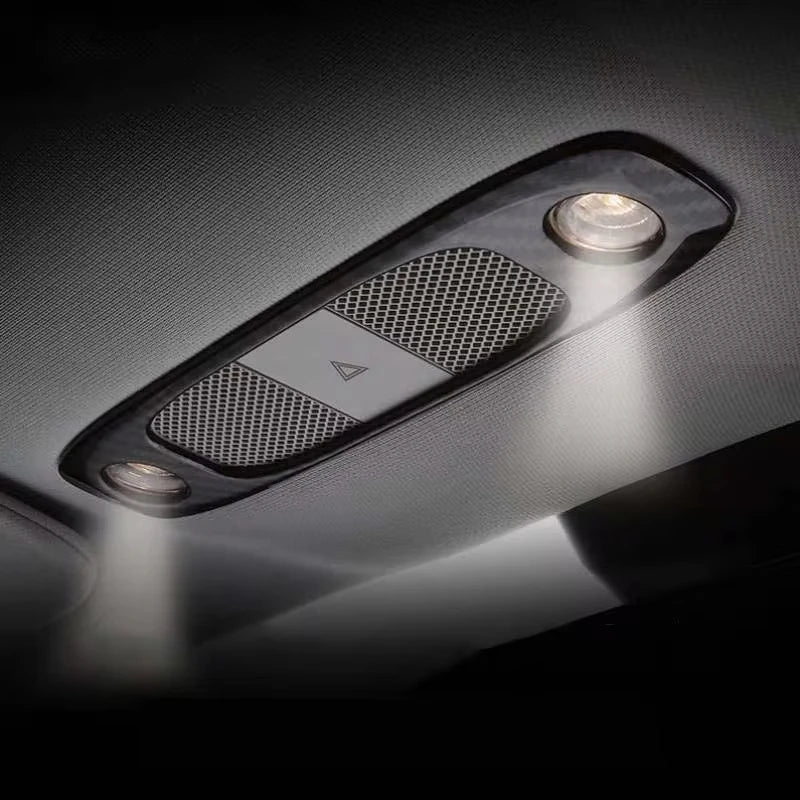 Carbon Fiber Reading Light Stickers – Tesla Model 3 & Y Car Interior Trim QXL