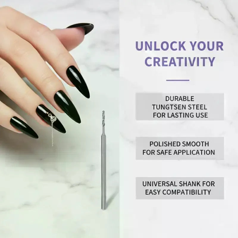 Tungsten Steel Nail Drill Pierce Bit | Nail Jewelry Art Tool Nail Drill Pierce Bit QXL
