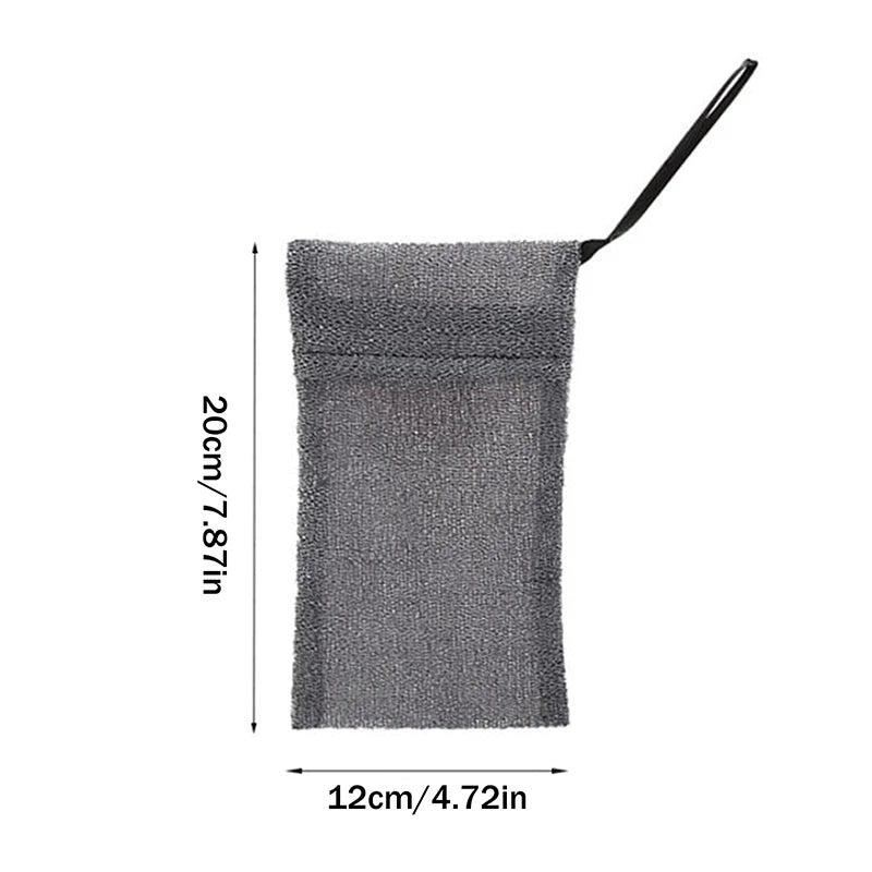 Nylon Mesh Soap Bag with Lanyard | Foaming Body Scrubber Pouch Mesh Soap Bag QXL