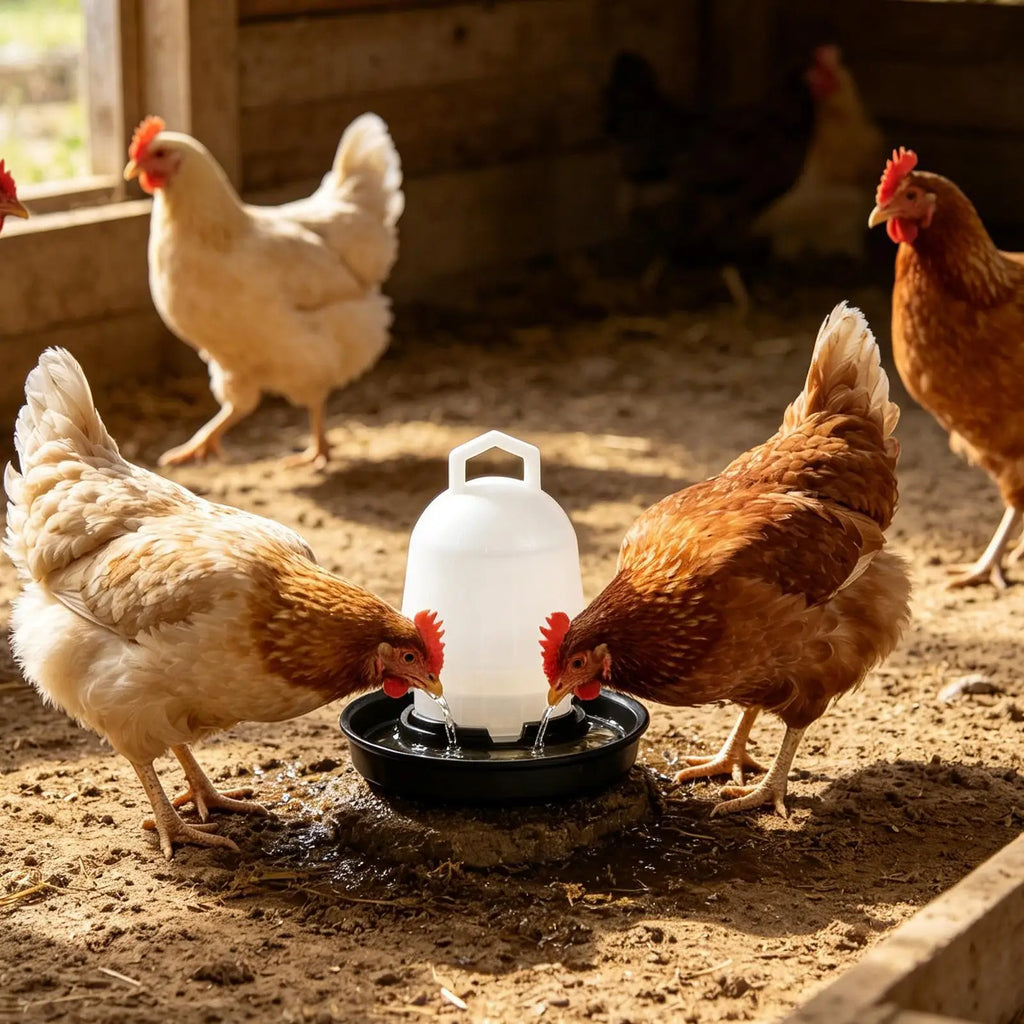 Automatic Chicken Waterer | Poultry Drinker Coop & Farm Poultry Waterer QXL