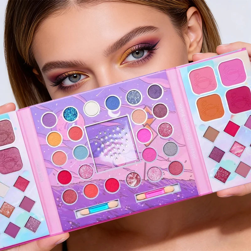 Cartoon Glitter & Matte Eyeshadow Palette | 8+ Shades Diamond Kit Eyeshadow Palette QXL 50 Color