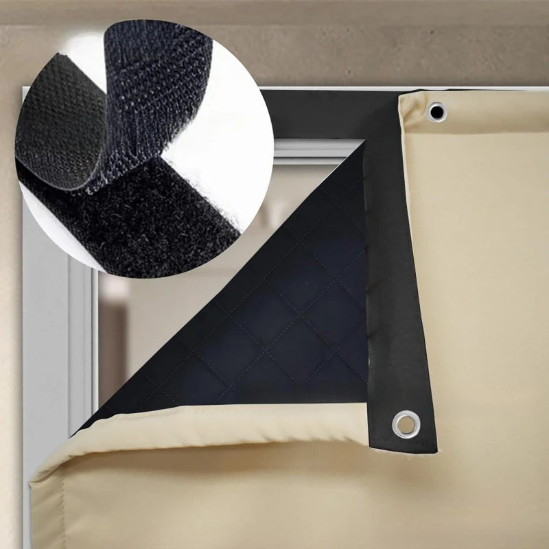 Thermal Insulation Door Curtain | Waterproof Quilted 90×260cm Thermal Door Curtain QXL
