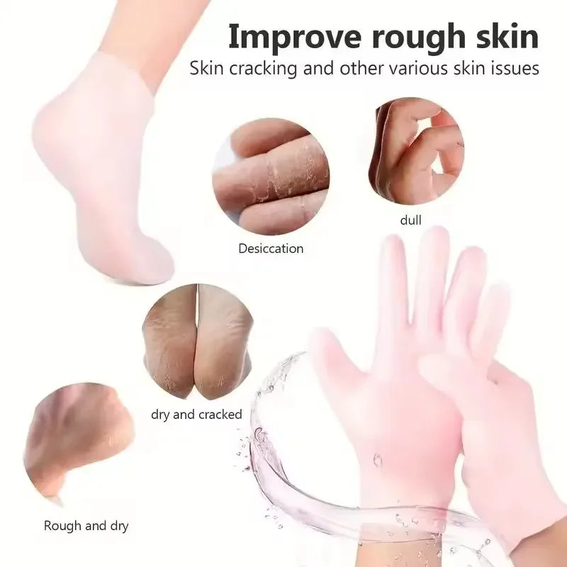 3-Piece Silicone Face, Hand & Foot Mask Cover Set Silicone Mask Cover QXL